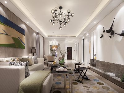 五河苑现代风格66平米小户型装修案例