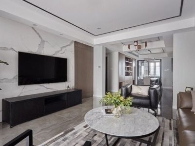 卢浮宫96平米三居室装修案例