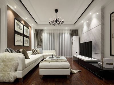 绿地滇池国际健康城98平米现代风格装修案例