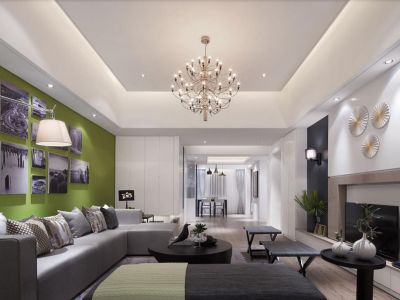 农业大厦164平米四居室现代简约风格装修效果图