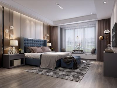 富力城简约风格167平米四居室装修案例