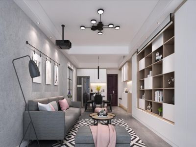 通达臻品北欧风格94平米三居室装修案例