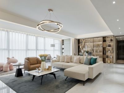 新希望锦官府现代风格三居室120平米装修案例