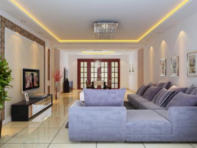 上上国风东府189平米现代简约风格装修案例