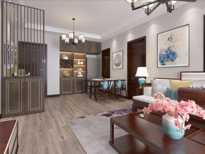 依林园139.72平米三居室新中式风格