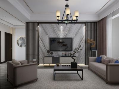 百姓家园217.58平米四居室新中式风格