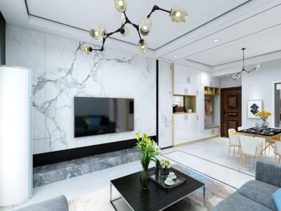 苏园丰景143平米三居室现代简约风格