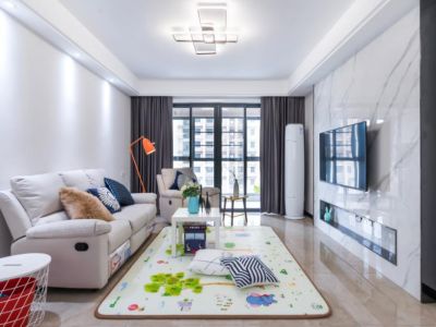 上上国风114.01平米三居室现代简约风格