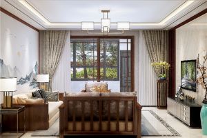 【泰安柯茂装饰】开元盛世和园新中式140平装修案例欣赏