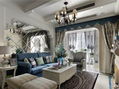 天浩上元郡四居136平地中海风格装修案例