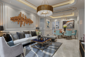 【中山纽世纪装饰】中山奥园欧式风格120平米装修效果图案例