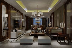 【中山名尚装饰】中山御滨名门中式风格140平米装修效果图案例