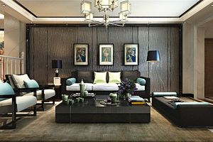 【成都盛世景天装饰】121平高格调家居 黑白灰演绎艺术生活