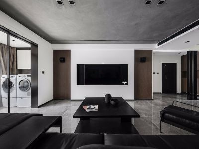 天山熙湖现代简约风格120平米三居室装修案例