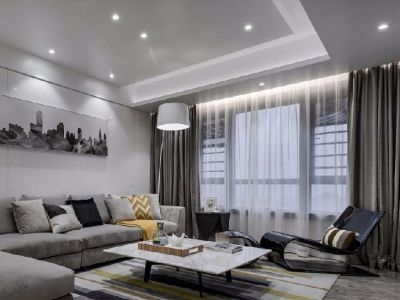 旭辉七号院现代风格120平米三居室装修案例