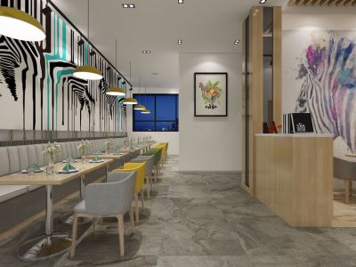 虞小爱网红餐厅400平米装修设计案例