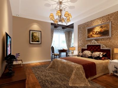 宝丰绿洲135平方三居室欧式风格装修案例