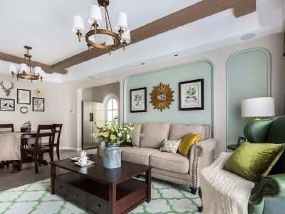 元一花园美式140平米四居室装修效果案例