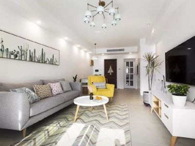 罗马佳洲极简风96平米三居室装修设计案例