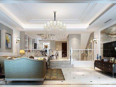 景枫你山简欧风格220平米别墅装修案例