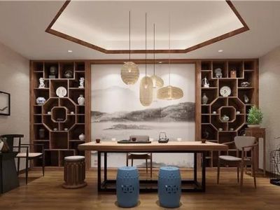 800平米禅茶一味中式茶楼装修设计案例