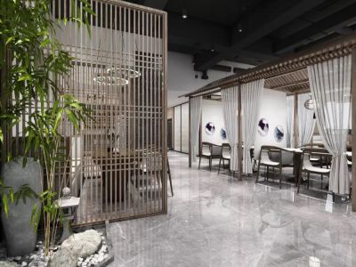 茶语堂445平眯茶楼装修案例