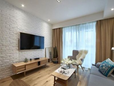 鑫润紫金城105平米北欧三居室装修案例