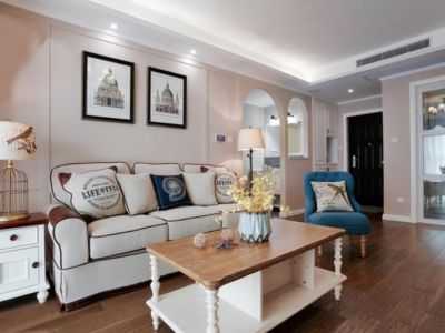 恒昌苏园丰景·乐活街126平米简美风格装修案例