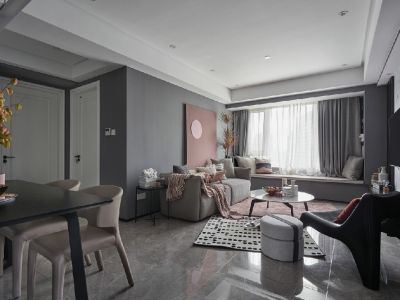 阳光城山与海现代风160平米三居室装修设计案例