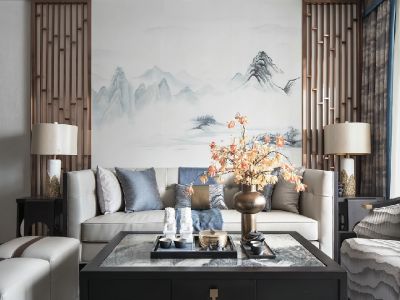 海韵国际城中式120平米四居室装修设计案例