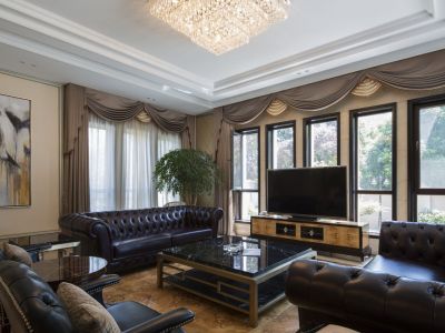 岭秀山南420平米美式风格装修案例