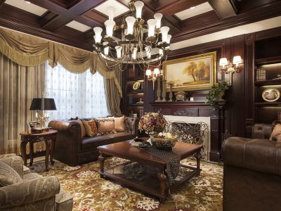 泉山湖溪谷200平米别墅欧式风格装修案例