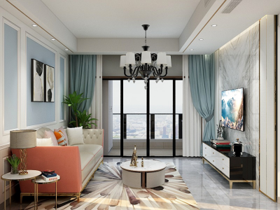 瑜憬湾现代风格92平米三居室装修案例