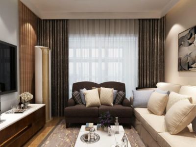 贸易花苑88平米两居室现代简约风格效果图