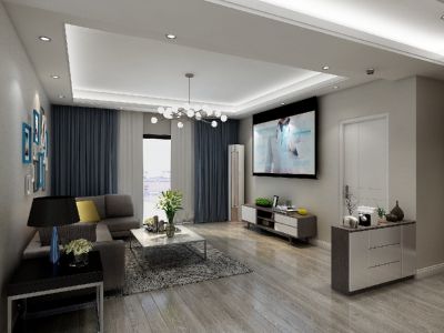 东升山庄现代风格120平米三居室装修案例