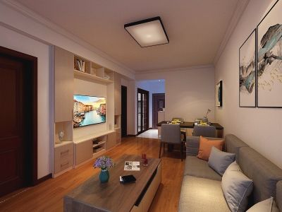 长盛东苑现代风格75平米二居室装修案例