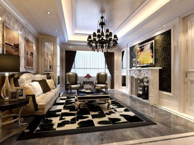 融侨悦蓉城欧式风格三居室装修效果图案例