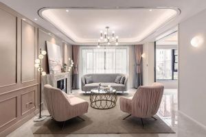 渭南峰光无限装饰-新洲国际128平米三居室轻奢风格效果图