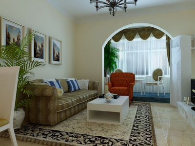 北兴公寓二居81平混搭风格装修案例