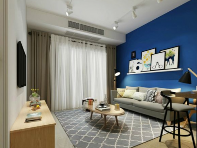 保利江语城二居78平简约风格装修案例