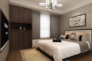 渭南峰光无限装饰-鑫润紫金城134平米三居室新中式装修效果图