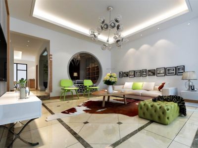 四季珑玥华府美式风格168平米复式装修案例