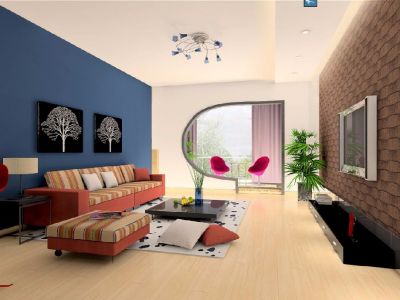 绿地璀璨天城现代风格86平米三居室装修案例