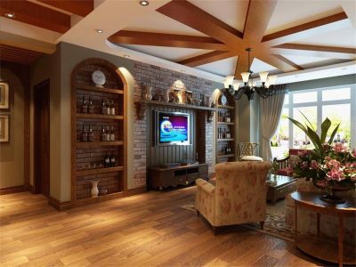 安阳建业城130平米田园风格三居室装修案例