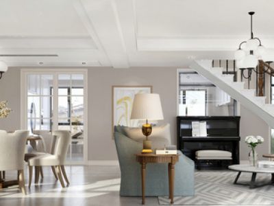 万科信成道268平现代美式风格别墅装修案例