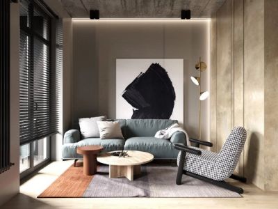 碧桂园113平米现代极简风格三居室装修案例