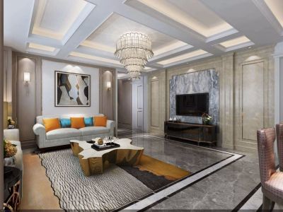 帝和-温莎阳光150平米欧式四居室装修案例