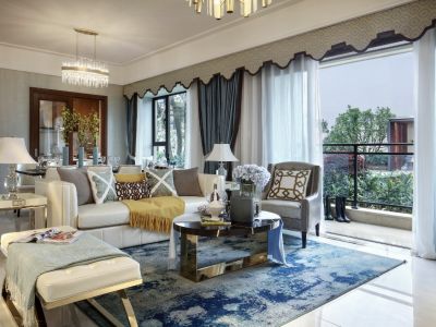 保利罗兰香谷法式风格92平米三居室装修案例