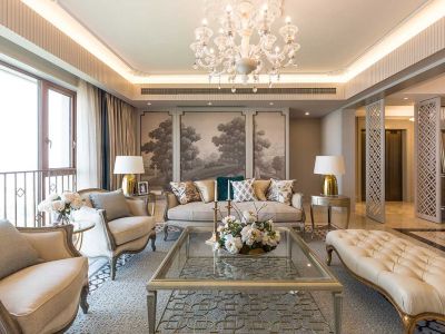 和光尘樾新古典风格181平米四居室装修案例