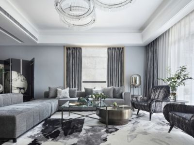 万科紫苑123㎡简约三居室装修效果图